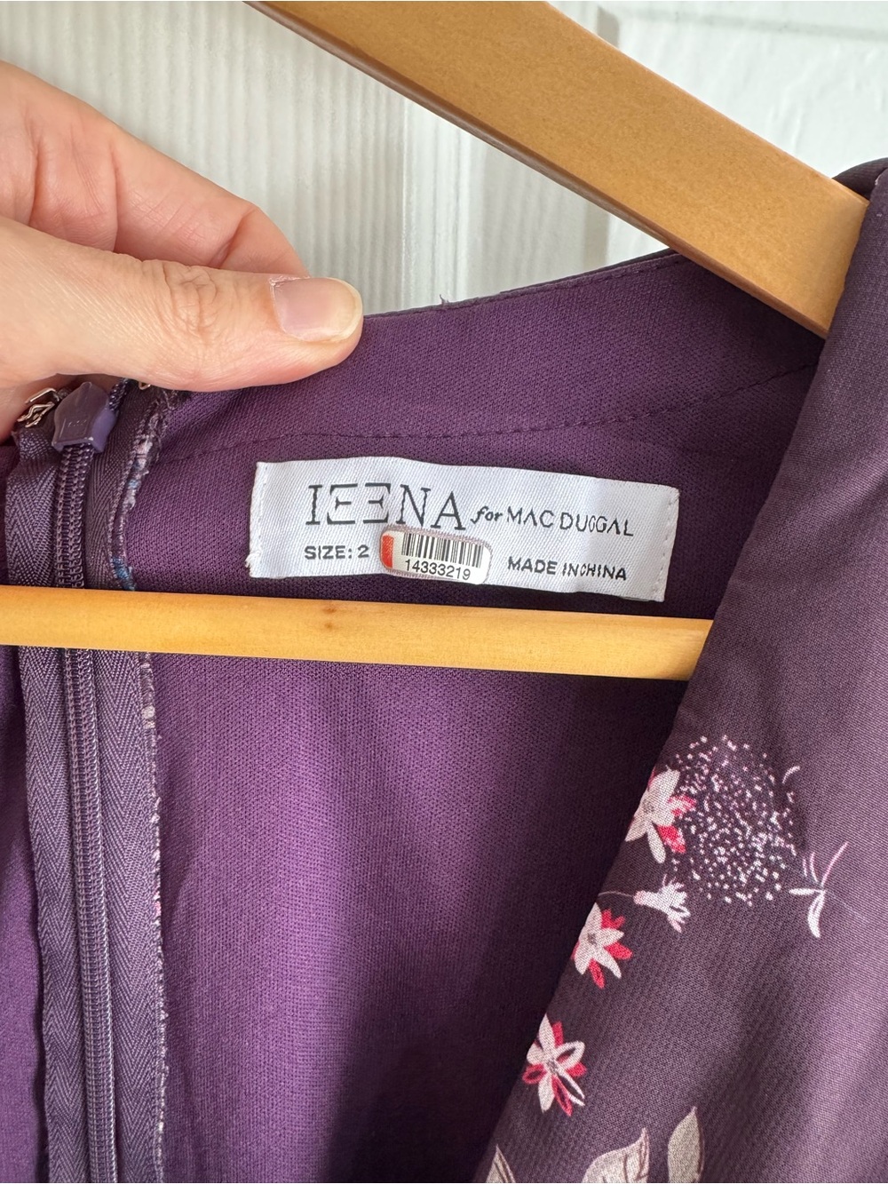 🤎 Ieena for Mac Duggal 🤎 Floral Tiered Purple Gown (2) - Picture 5 of 8